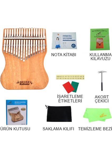 K17CAP 17 Tuşlu Profesyonel Kalimba