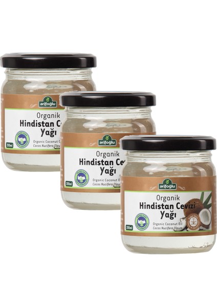 Hindistan Cevizi Yağı 200 ml 3 Kutu