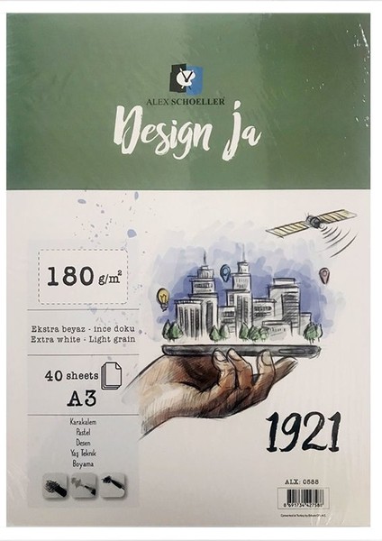 Design Ja 1921 Ekstra White Ince Dokulu 180G 40 Yp Blok A3