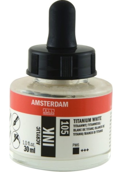 Talens Amsterdam Acrylic Ink 30ML 105 Titanium White