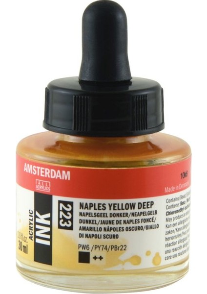 Talens Amsterdam Acrylic Ink 30ML 223 Naples Yellow