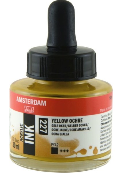 Talens Amsterdam Acrylic Ink 30ML 227 Yellow Ochre