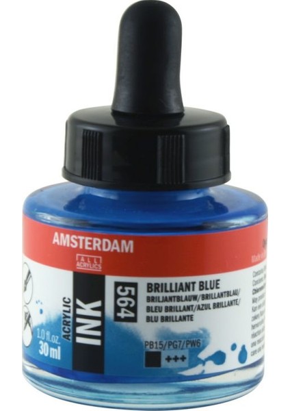 Talens Amsterdam Acrylic Ink 30ML 564 Brilliant Blue