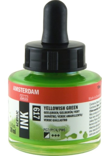 Talens Amsterdam Acrylic Ink 30ML 617 Yellowish Green