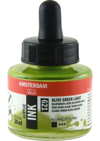 Talens Amsterdam Acrylic Ink 30ML 621 Olive Green Light