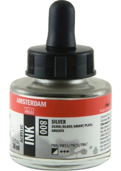 Talens Amsterdam Acrylic Ink 30ML 800 Silver