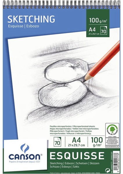 Sketch Pad Spiralli Sketch Defteri 100G A4 70 Yaprak