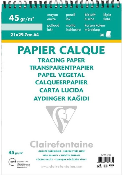 Tracing Paper Spiralli 30 Yaprak 45G 21X29.7CM