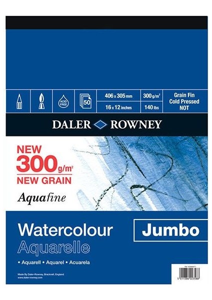 Aquafine Jumbo Sulu Boya Bloğu 50 Yp 300G 40,6X30,5