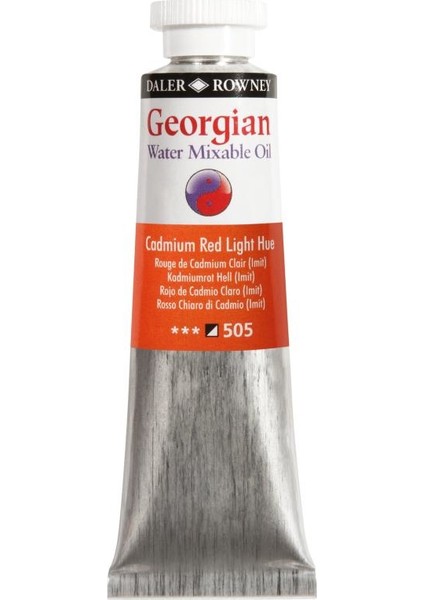 Dr Georgian Water Mixable Yağlı B 37ML 505 Cadmium Red Light Hue