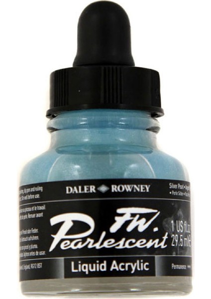 Fw Pearlescent Acrylic Ink 29.5ml 119 Silver Pearl
