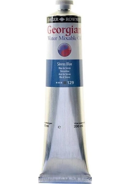 Georgian Water Mixable Oil Su Bazlı Yağlı Boya 200ML 129 Sevres Blue