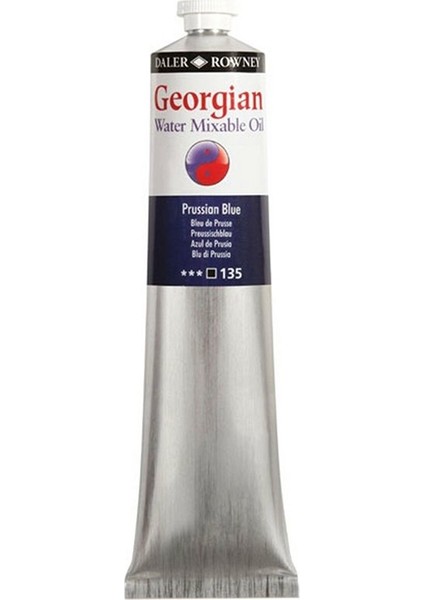 Georgian Water Mixable Oil Su Bazlı Yağlı Boya 200ML 135 Prussian Blue