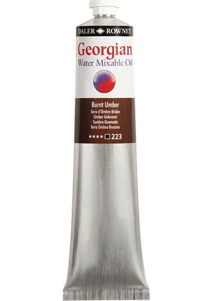 Georgian Water Mixable Oil Su Bazlı Yağlı Boya 200ML 223 Burnt Umber