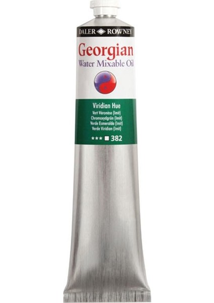 Georgian Water Mixable Oil Su Bazlı Yağlı Boya 200ML 382 Viridian Hue