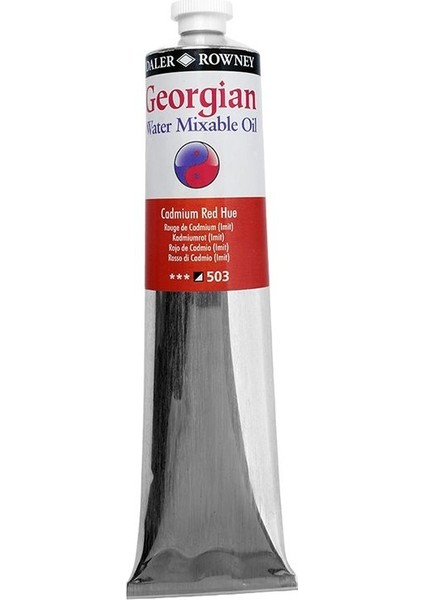 Georgian Water Mixable Oil Su Bazlı Yağlı Boya 200ML 503 Cadmium Red Hue
