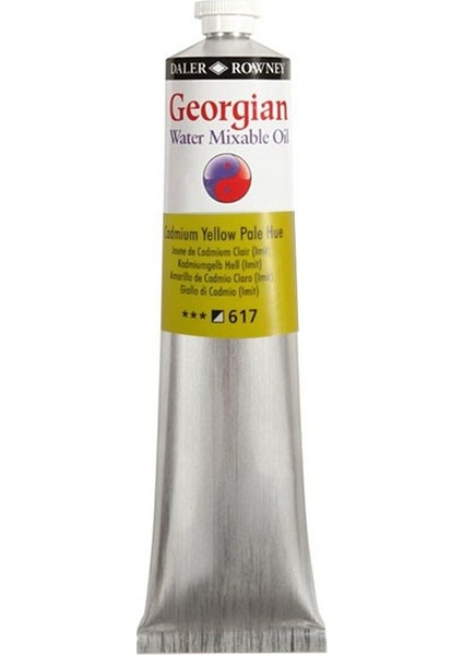 Georgian Water Mixable Oil Su Bazlı Yağlı Boya 200ML 617 Cadmium Yellow Pale Hue