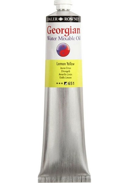 Georgian Water Mixable Oil Su Bazlı Yağlı Boya 200ML 651 Lemon Yellow