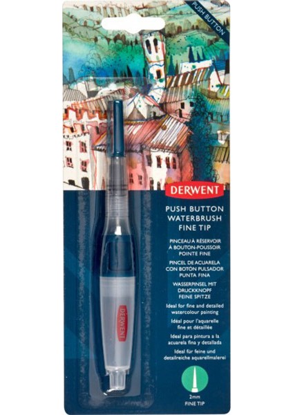 Push Button Waterbrush Sulu Boya Fırçası Fine 2mm