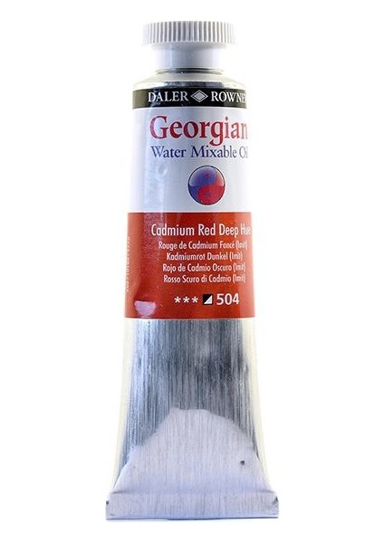 Dr Georgian Water Mixable Yağlı B 37ML 504 Cadmium Red Deep Hue
