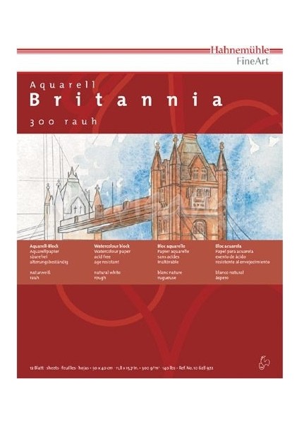 Britannia Sulu Boya Blokları 300G 12 Yaprak 17X24