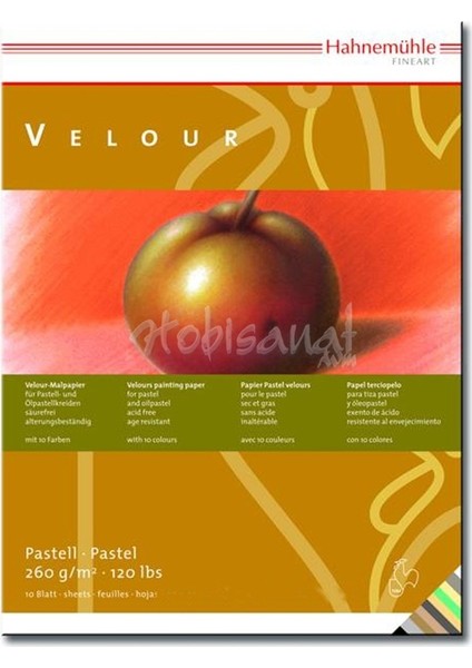 Pastell Velour Blok 10 Yaprak 260 G 24X32