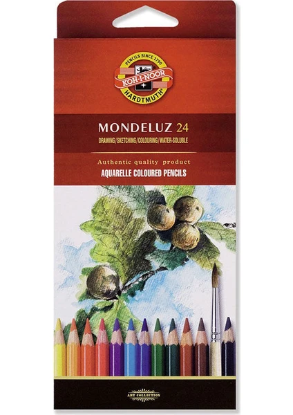 Koh-I-Noor Mondeluz Aquarell Sulu Boya Kalem Seti 24LÜ 3718