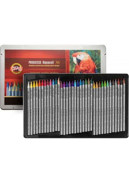 Koh-I-Noor Progresso Aquarell Woodless Coloured Pencil Set 36LI