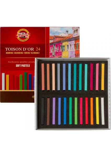 Koh-I-Noor Toison Dor Soft Pastel Köşeli 24LÜ (8584)