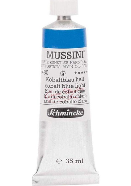 Mussini 35ML Yağlı Boya Seri:5 NO:480 Cobalt Blue Light