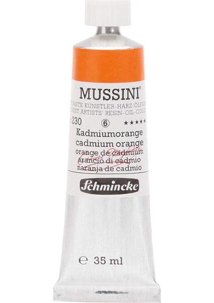 Mussini 35ML Yağlı Boya Seri:6 NO:230 Cadmium Orange