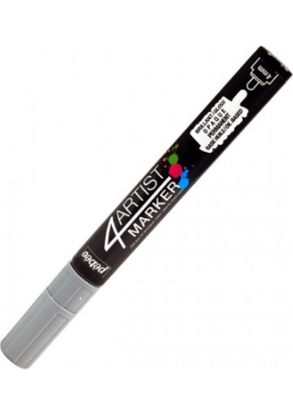 4ARTIST Oil Marker 4mm Yuvarlak Uç Grey