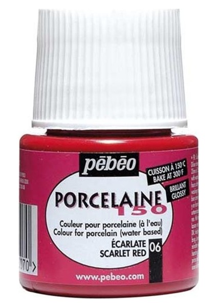 Porcelaine 150 Fırınlanabilir Boya 06 Scarlet Red