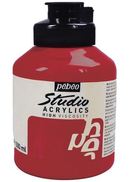 Studio Akrilik Boya 500ML No:18 Napthol Carmine