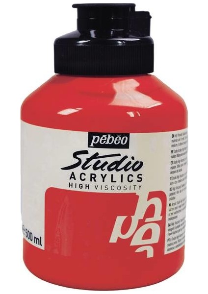 Studio Akrilik Boya 500ML No:53 Dark Cadmium Red