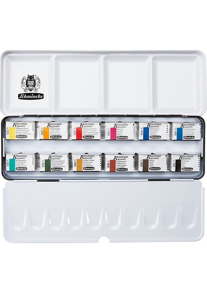 Akademie Sulu Boya 12 Renk 1/1 Tablet Set 75 312