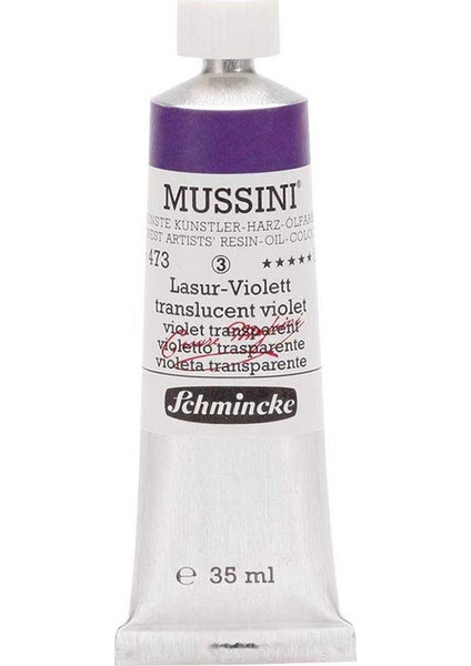 Mussini 35ML Yağlı Boya Seri:3 NO:473 Translucent Violet