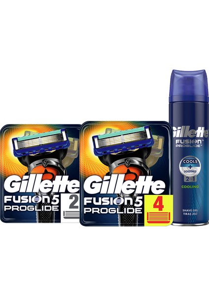 Fusion ProGlide Flexball Tıraş Bıçağı Paketi (6'lı Bıçak + Jel)