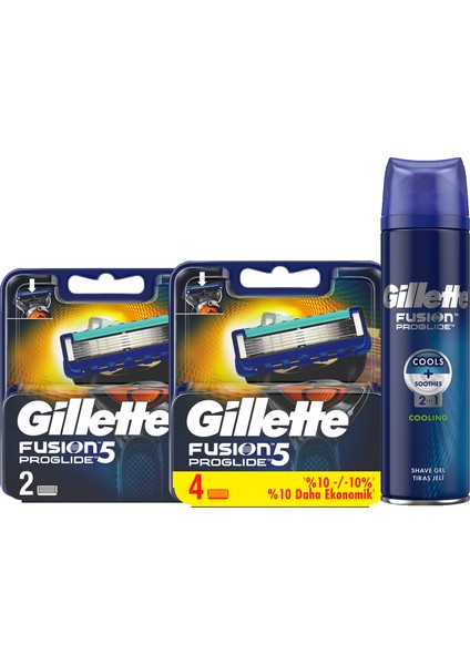 Fusion ProGlide Flexball Tıraş Bıçağı Paketi (6'lı Bıçak + Jel)