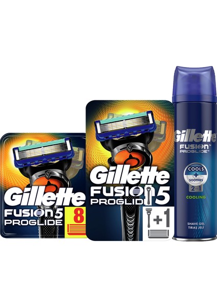 Fusion ProGlide Flexball Tıraş Paketi (Tıraş Makinesi + 8'li Tıraş Bıçağı + Tıraş Jeli)