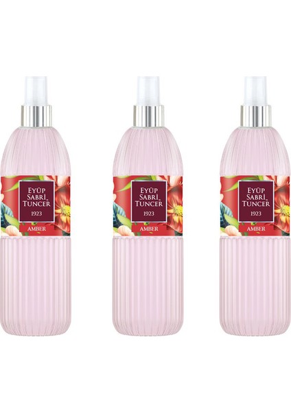 Amber 150 ml Sprey Kolonya - Pet Şişe 3 Adet