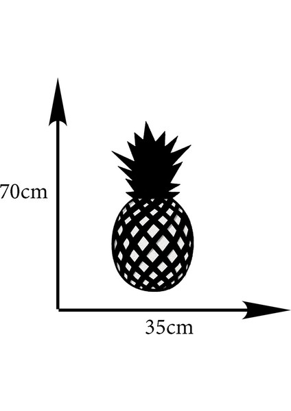 Ledli Ananas Ahşap Tablo