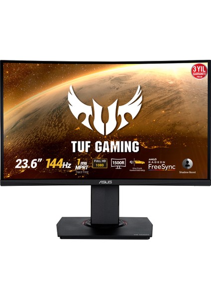 Tuf Gaming VG24VQ 23.6" 144Hz 1ms (HDMI+Display) Freesync Curved Monitör