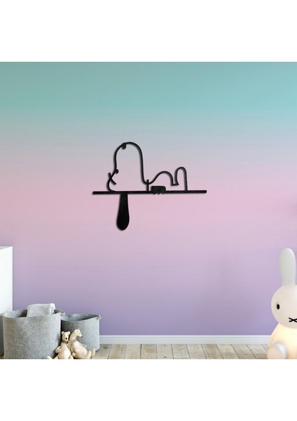 Uyuyan Snoopy Metal Tablo