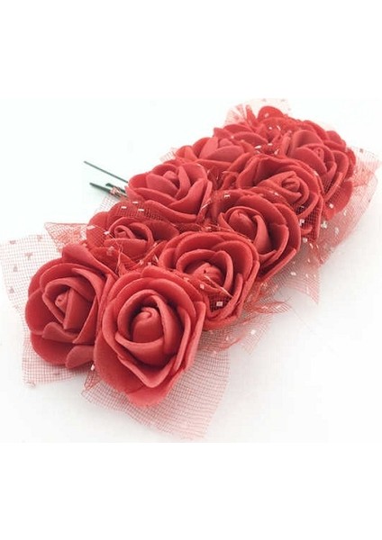 Tüllü Lateks Çiçek 2 x 2 cm 12 Dal 144 Adet