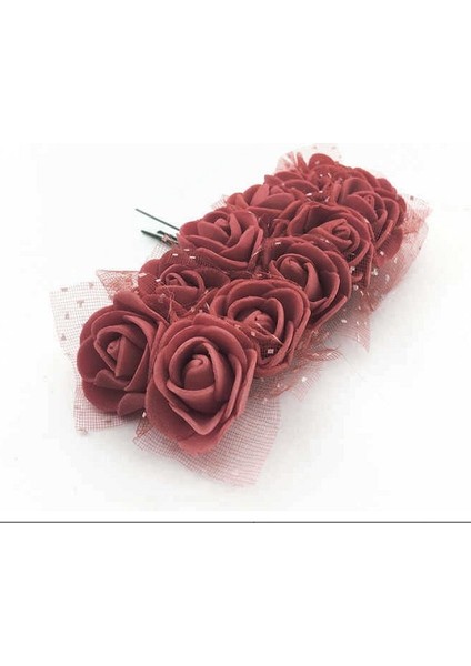 Tüllü Lateks Çiçek 2 x 2 cm 12 Dal 144 Adet