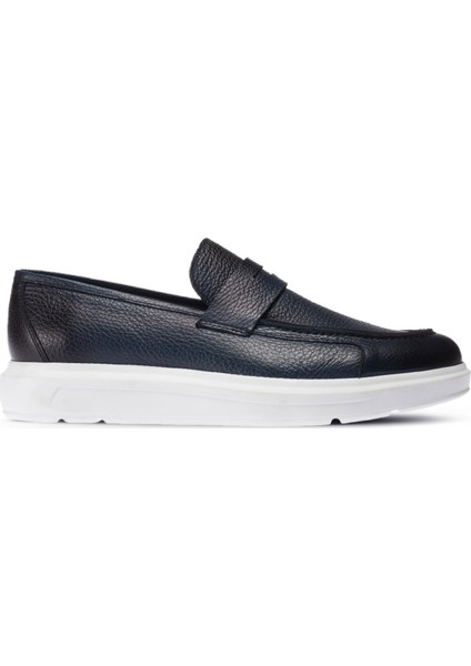 Deri Mavi Comfort Erkek Loafer