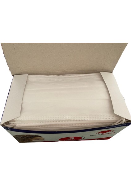 Üç Katlı Filtreli Tek Kullanımlık Full Ultrasonic Maske 50'li x 2 Adet