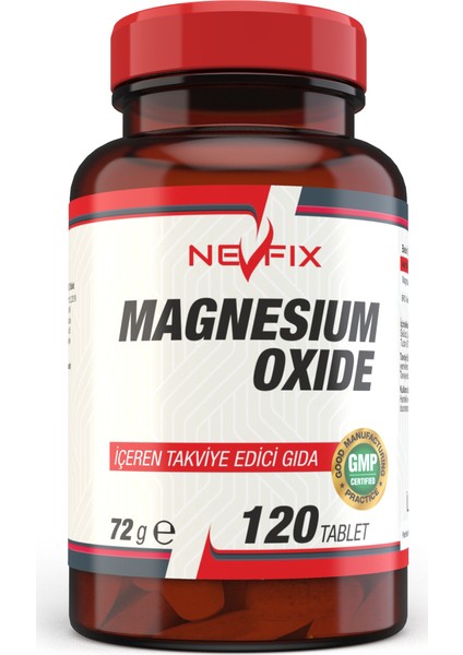 Magnesium Oxide 250 mg 120 Tablet Magnezyum Oksit Türkiyede Ilk ve Tek