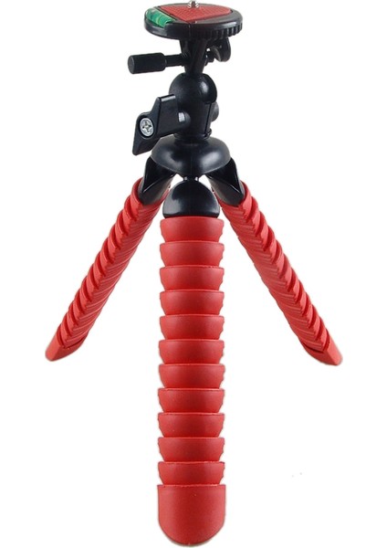 Akrobat Silikon Ayaklı Telefon Dslr Kamera 3 Ayaklı Ahtapot Tripod Kırmızı (2 ADET)